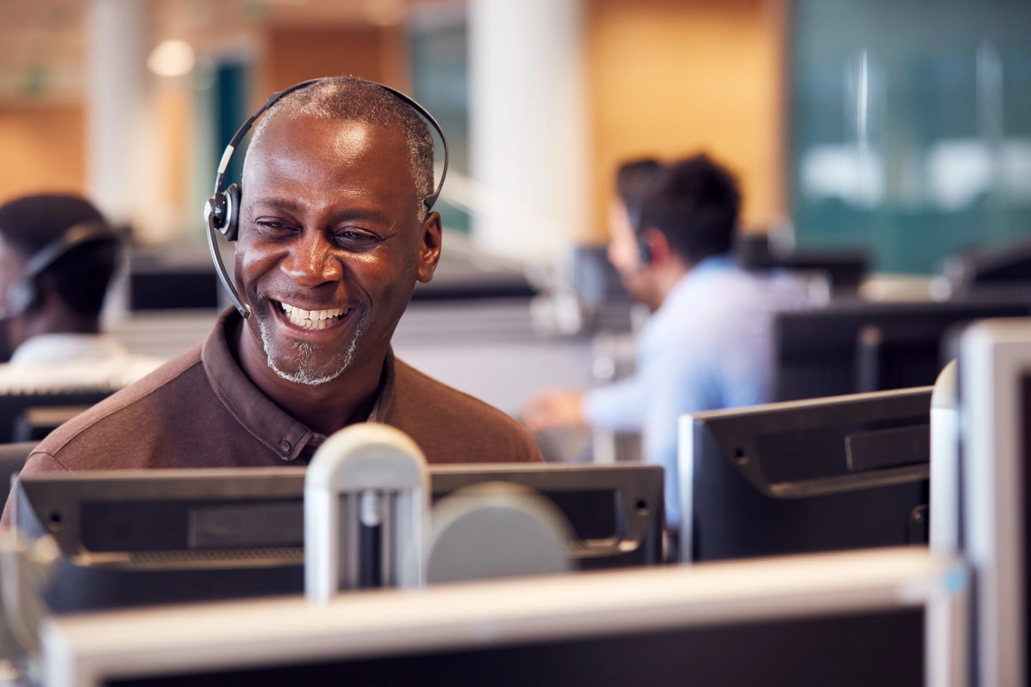 Man On A Call With A Customer